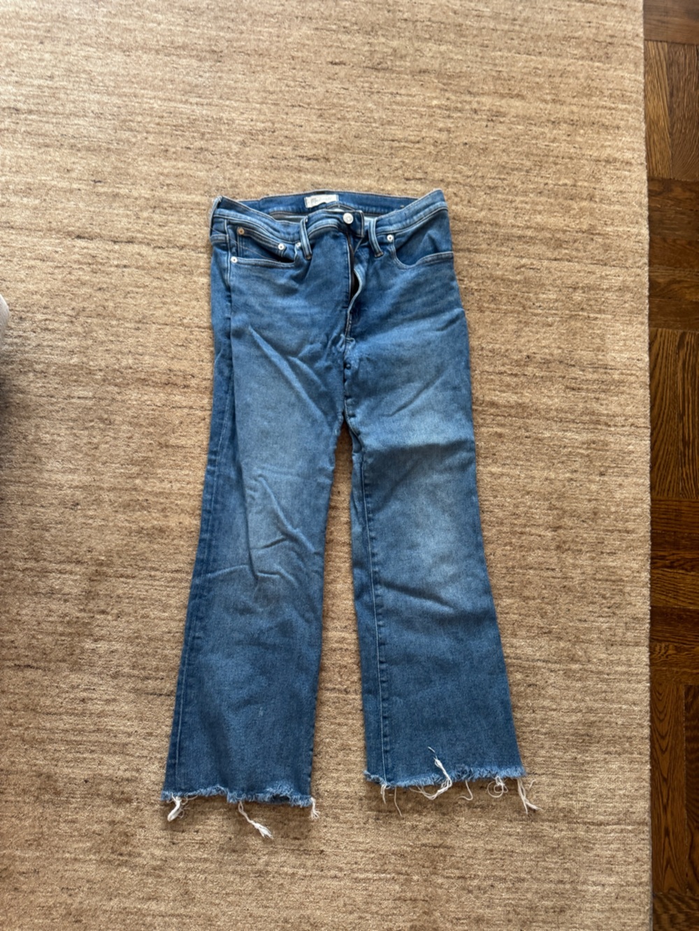 Madewell Cali - Demi Boot Blue Cropped Ankle Jeans